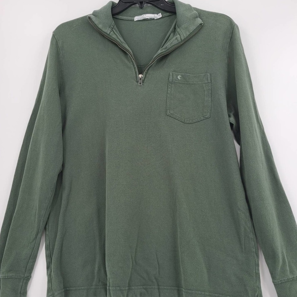 Criquet Men's organic Cotton quarter zip pullover Large